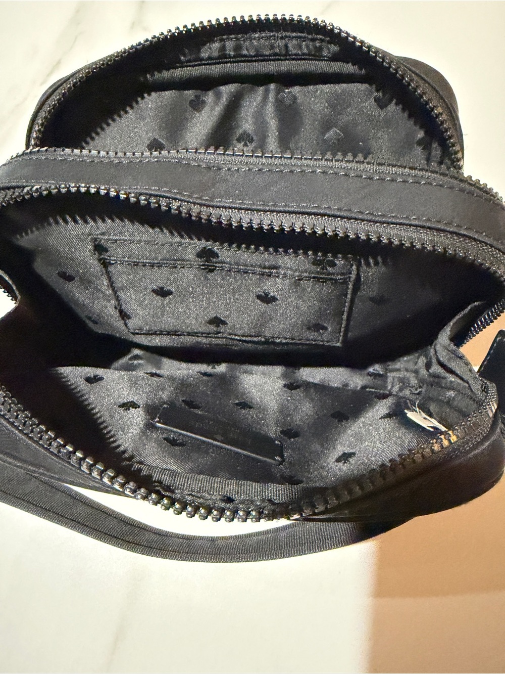 kate spade Black Crossbody with Silver Spade Accent - Picture 6 of 16